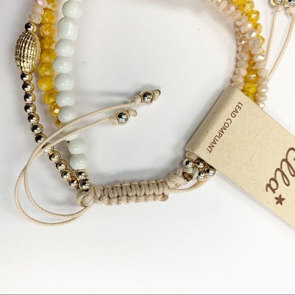 Dragonfly Multi Stone Beaded Charm Bracelet, Adjustable One Size - Picture 6 of 7